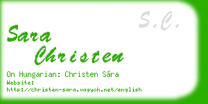 sara christen business card